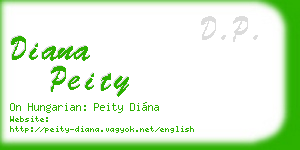 diana peity business card