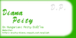 diana peity business card